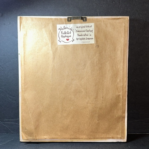 Vintage Valories Folk Art Appliqué needlework print - Picture 3 of 5